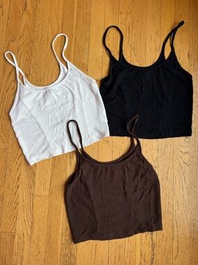 Urban Outfitters cabana cropped ribbed cami tank BUNDLE